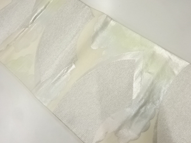 アンティーク　地紙模様織り出し袋帯(材料)